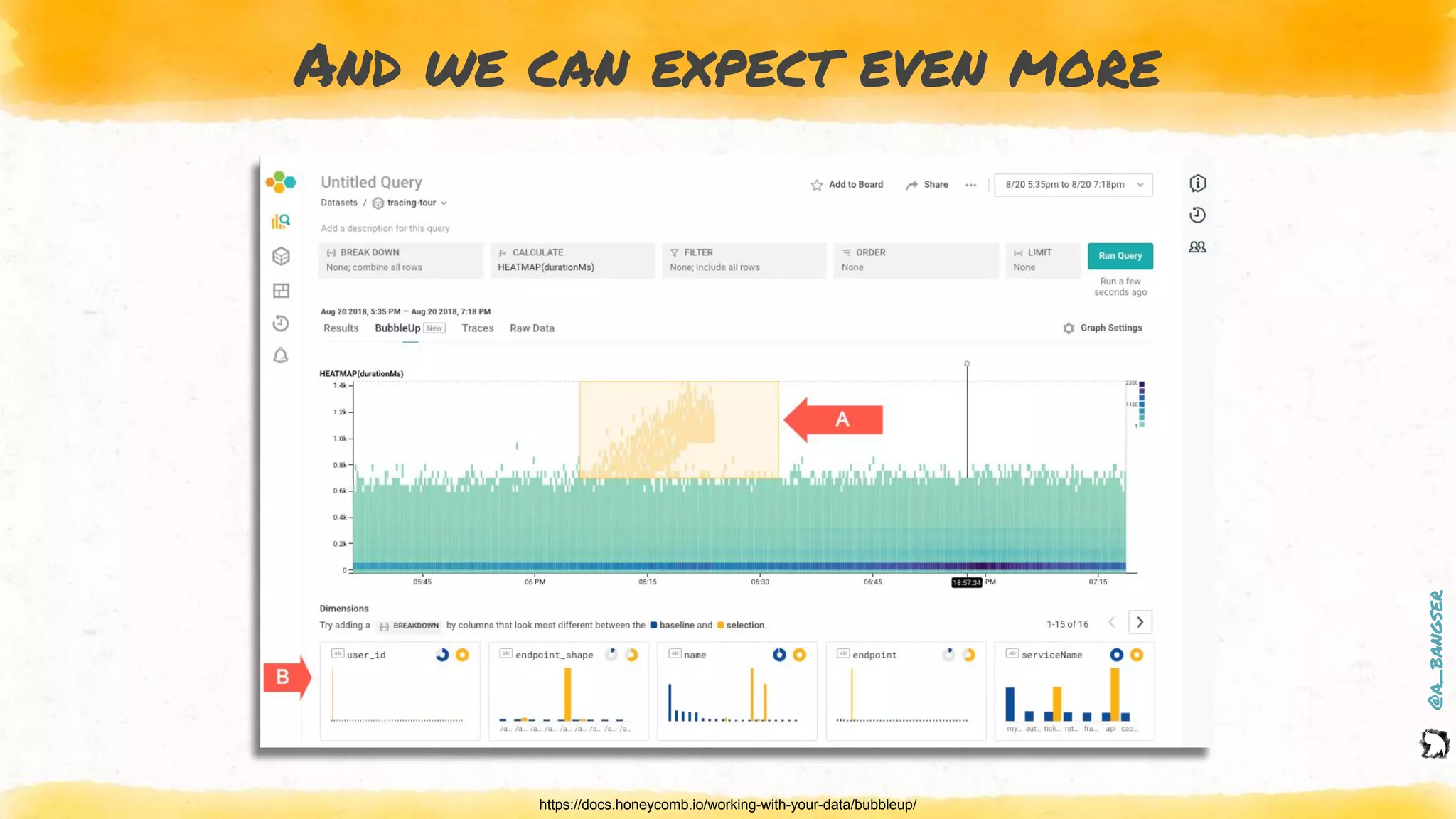@a_bangser
And we can expect even more
https://docs.honeycomb.io/working-with-your-data/bubbleup/
 