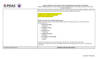 Peac Sample Copy of 2024 PEAC JHS Music Output Template - EDITED.pdf