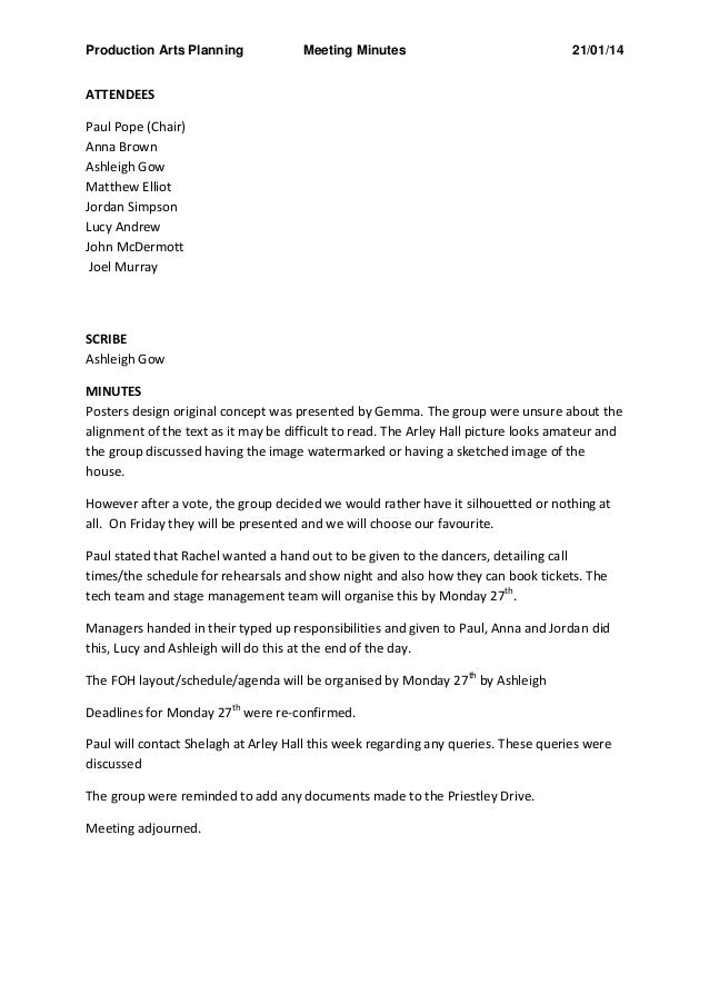 copy of 21st january 2014 meeting minutes minutes of the meeting