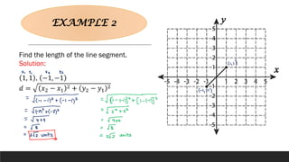 Distance Formula Line Segment Analytical Geometry The Distance Formula | PDF