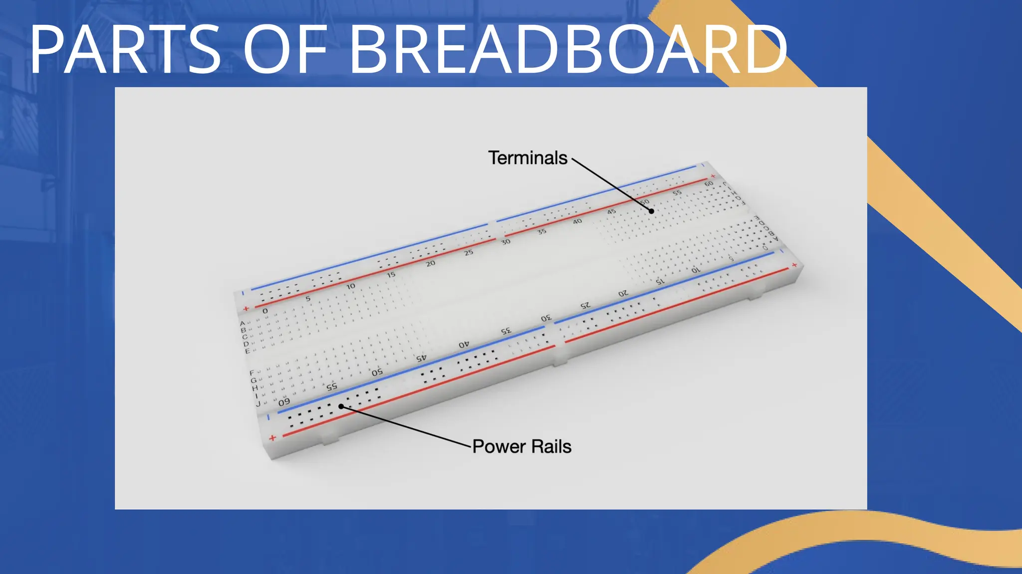 PARTS OF BREADBOARD
 