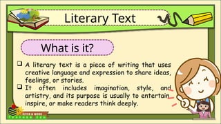 Understanding Literary Texts: Types, Purposes, and Creative Writing for ...