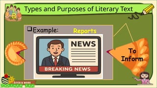 Text To Inform Understanding Literary Texts: Types, Purposes, and Creative Writing for ...