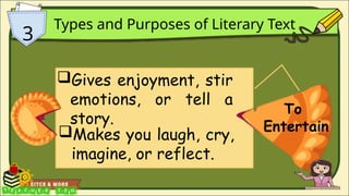 Understanding Literary Texts: Types, Purposes, and Creative Writing for ...
