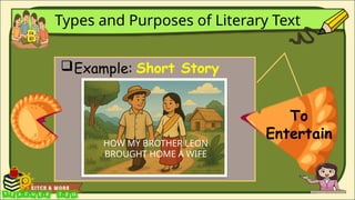 Understanding Literary Texts: Types, Purposes, and Creative Writing for ...