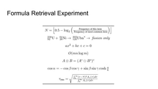 Formula Retrieval Experiment
 