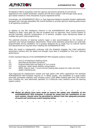 ALPHASEAPILOT MFA Autopilot 