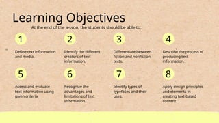 Copy of Analysing Information Texts in English Presentation Natural ...