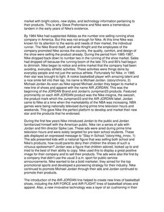 Nike Introduction Copy of analysis of marketing plan of nike and michael jordan | PDF