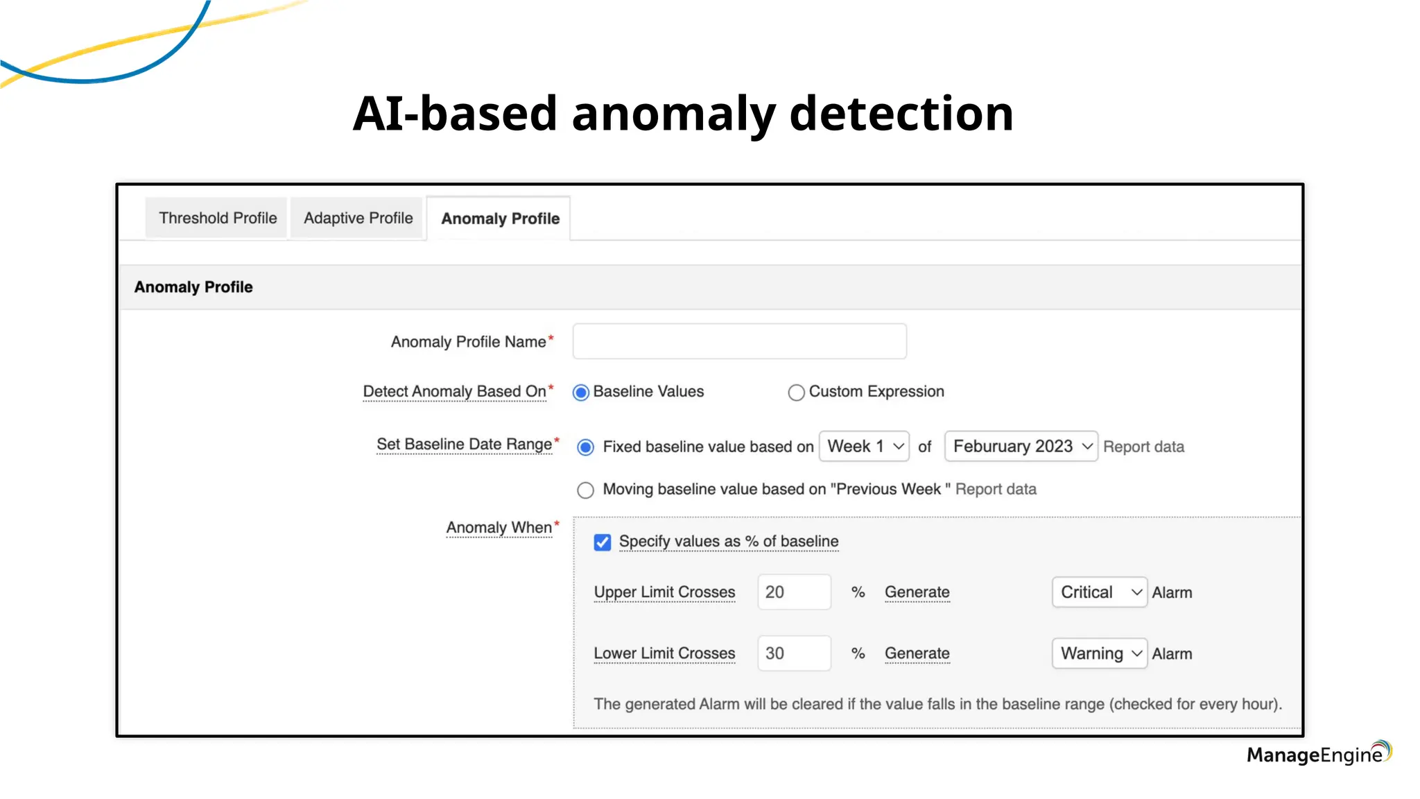 AI-based anomaly detection
 