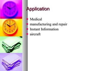 Application Medical manufacturing and repair Instant Information aircraft 