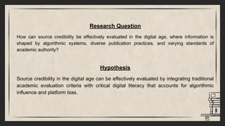 Evaluating Source Credibility in the Digital Age | PDF
