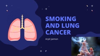 SMOKING
AND LUNG
CANCER
Arpit Jaimon
 