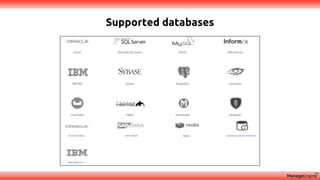 Supported databases
 
