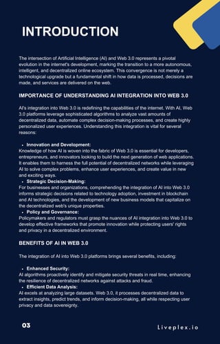 Intelligent Web: Unveiling the AI-Driven Future of Web 3.0 | PDF