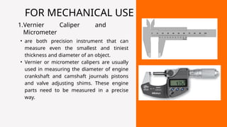 AUTOMOTIVE MEASURING TOOLS AND EQUIPMENT | PPTX
