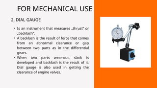 AUTOMOTIVE MEASURING TOOLS AND EQUIPMENT | PPTX