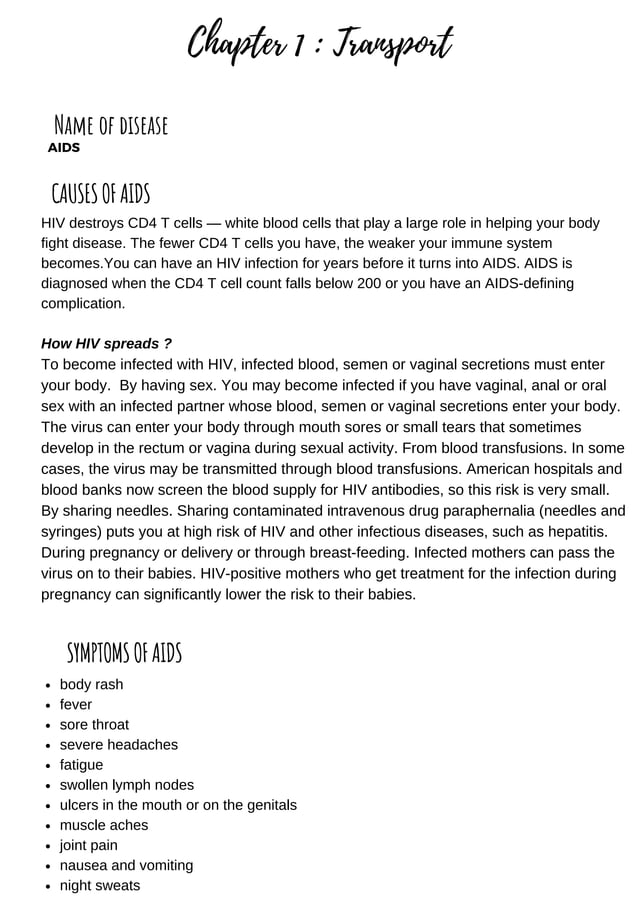 biology (type of diseases) | PDF