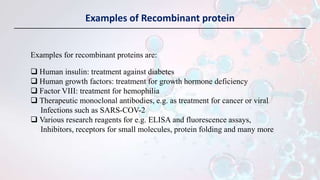 Recombinant Protein Technology in laboratory .pptx