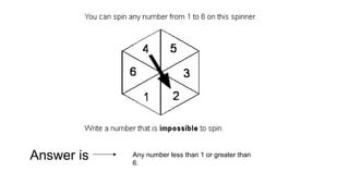 Answer is Any number less than 1 or greater than
6.
 