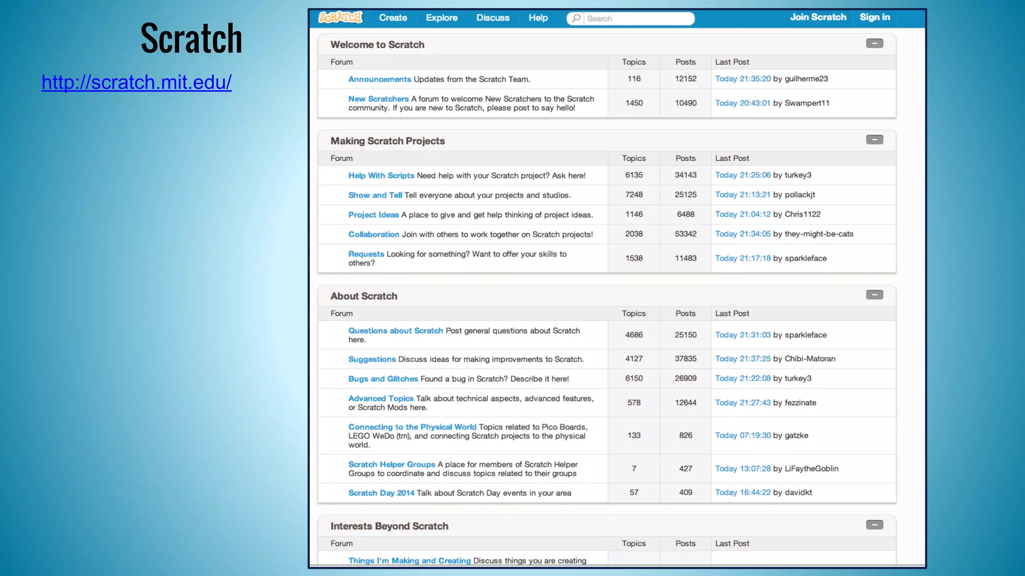 Scratch 
http://scratch.mit.edu/ 
 