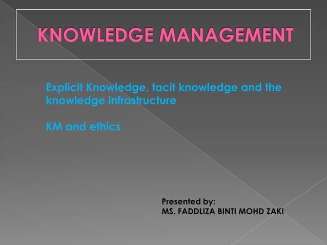 Introduction to Knowledge Management | PPT