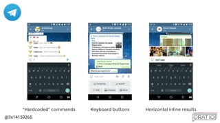 @3x14159265
“Hardcoded” commands Keyboard buttons Horizontal inline results
 