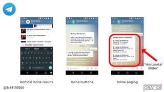 @3x14159265
Vertical inline results Inline buttons Inline paging
“Horizontal
Slider”
 