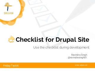 Checklist for drupal site development (Dev Tools)