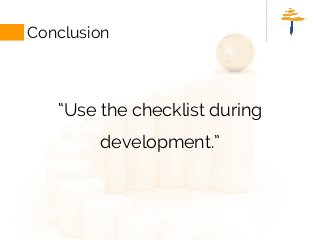 Checklist for drupal site development (Dev Tools)