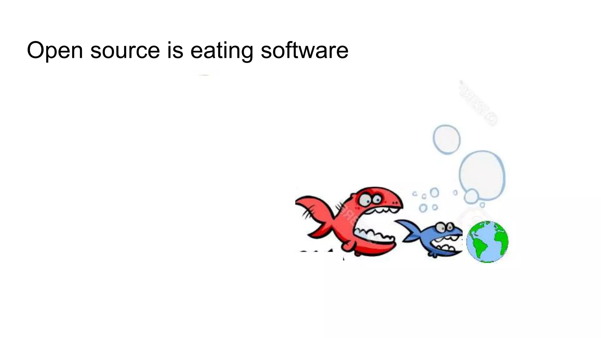 Open source is eating software
 