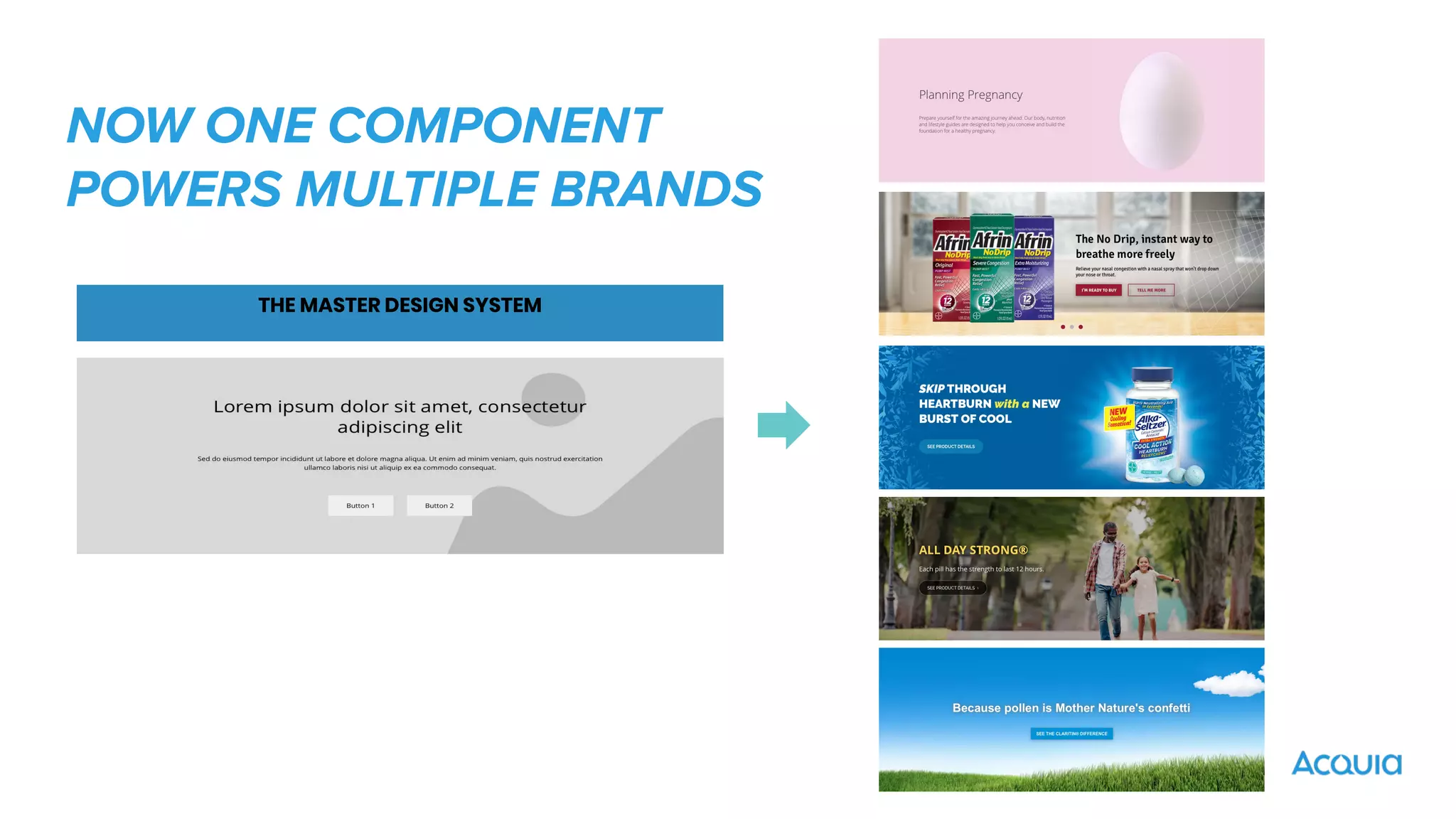 THE MASTER DESIGN SYSTEM
NOW ONE COMPONENT
POWERS MULTIPLE BRANDS
 