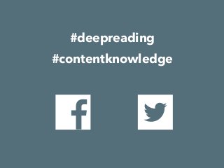 #deepreading
#contentknowledge
 