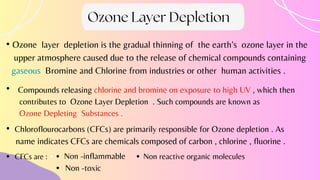 Presentation on Ozone layer and it's depletion causes and effects by ...