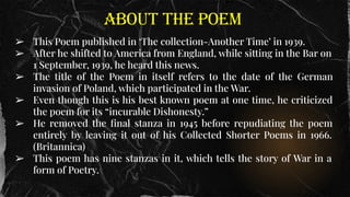 Wystan Hugh Auden and his Poems | PDF | Poetry | Books and Literature