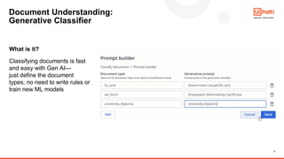 UiPath Document Understanding - Generative AI and Active learning ...