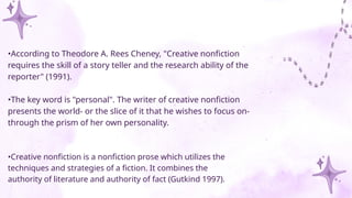 Teddy Rees Copy of Creative Nonfiction Group 4.pptx