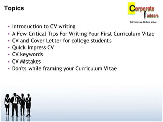 Copy of cv writing | PPT