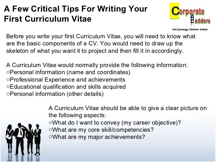 how to write your first cv