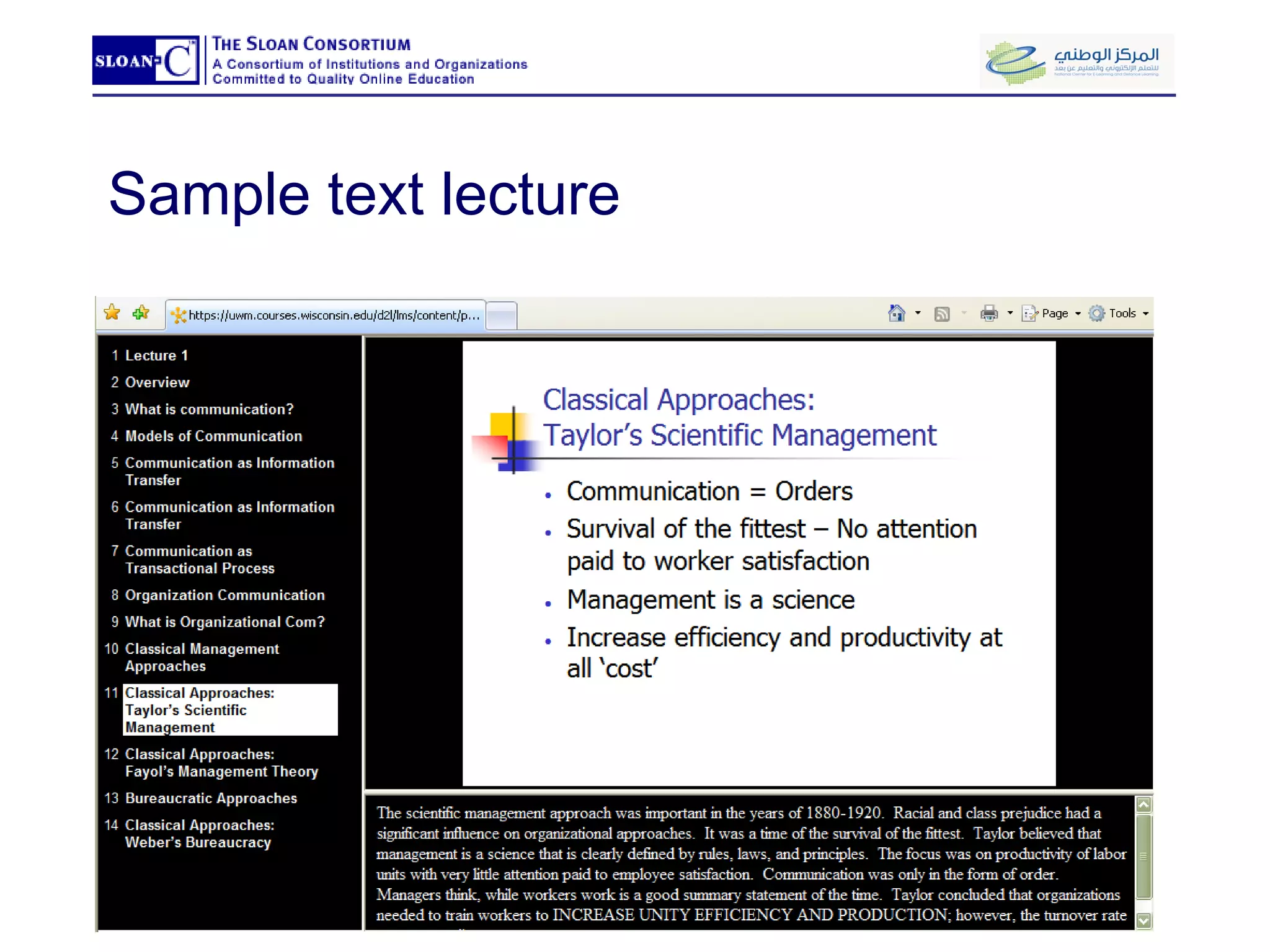 Sample text lecture 