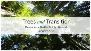 Trees and Transition
Deena Kara Shaffer & John Hannah
January 2015
 