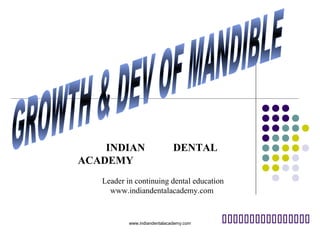 INDIAN
ACADEMY

DENTAL

Leader in continuing dental education
www.indiandentalacademy.com

www.indiandentalacademy.com



 