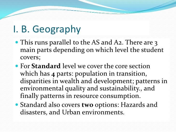 Geography Dept Overview