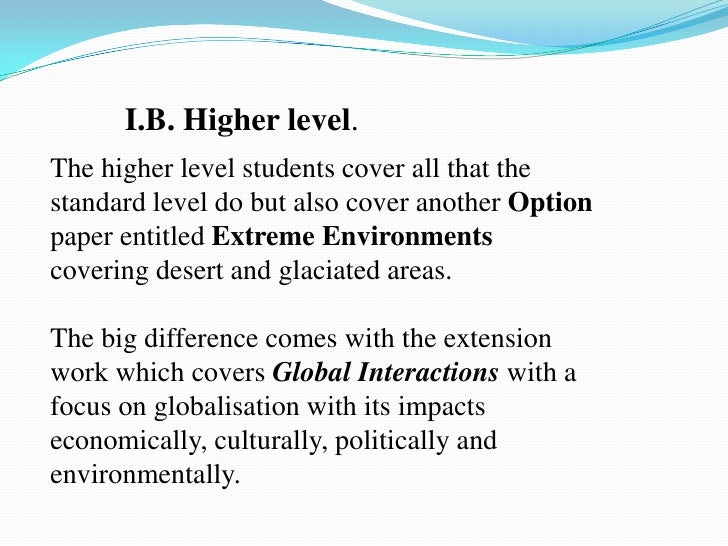 Geography Dept Overview
