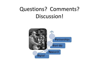 Questions? Comments?
Discussion!
 