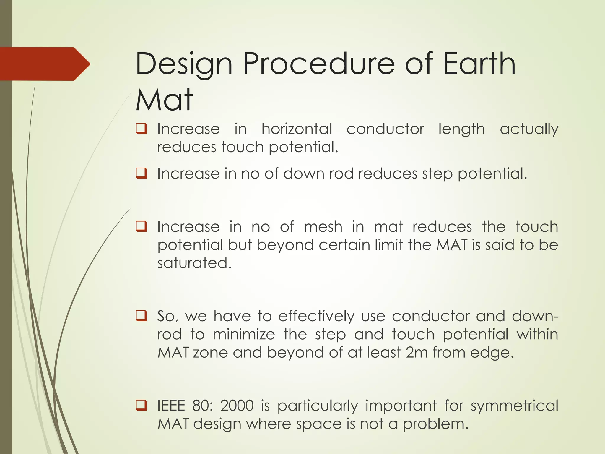 Earth Mat Testing Process earth mat design for metro station | PPTX