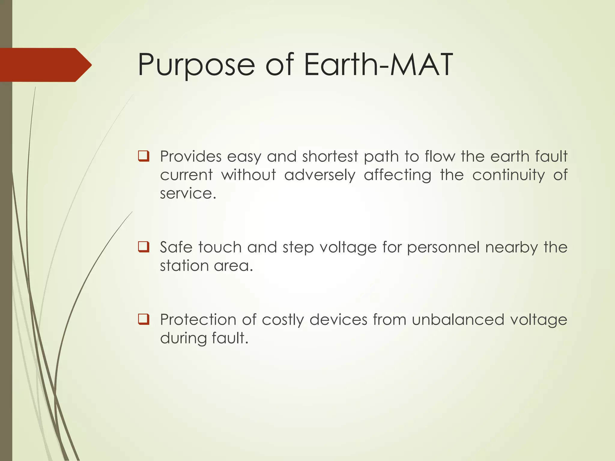 Earth MAT design for Metro Station | PPTX