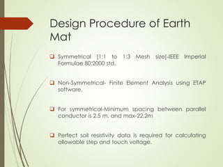 Earth MAT design for Metro Station | PPTX
