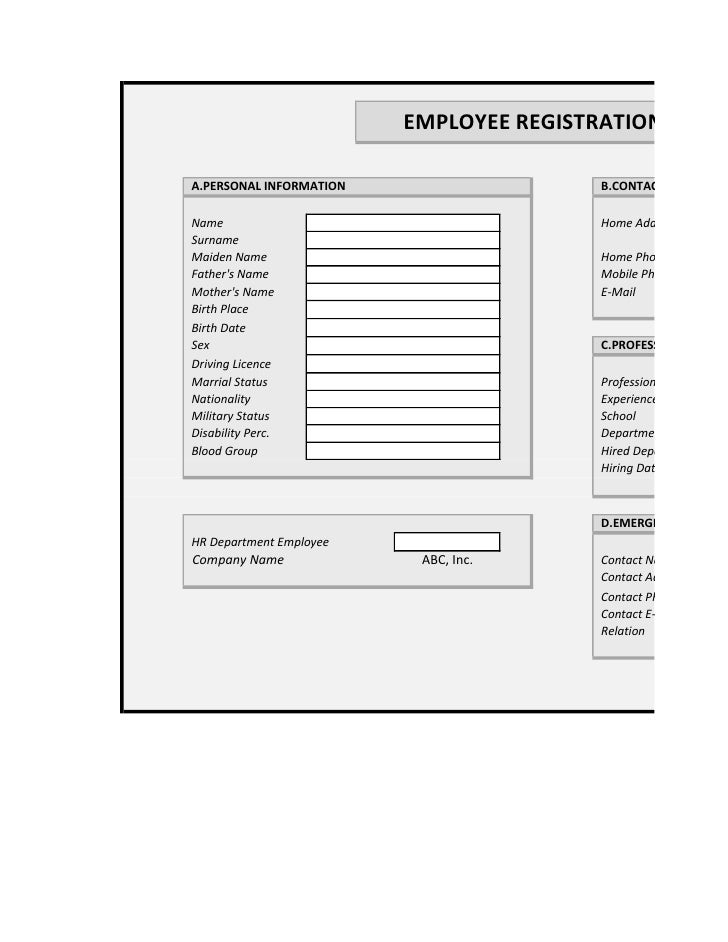 sample employee registration form koni polycode co