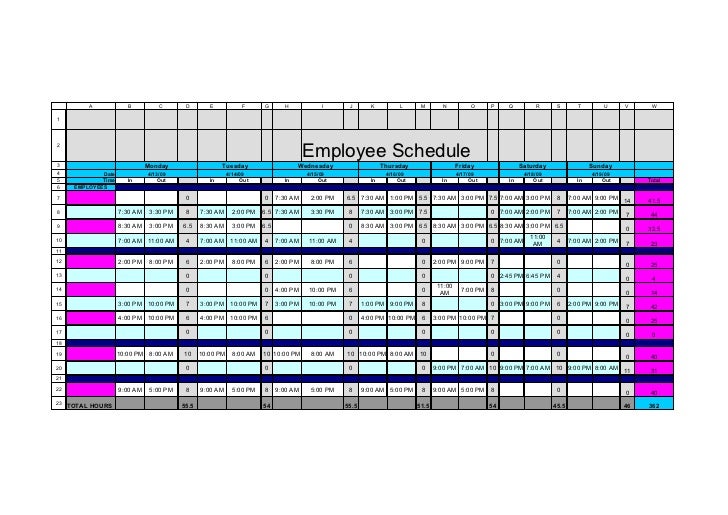 Copy of employee+schedule+w+totals